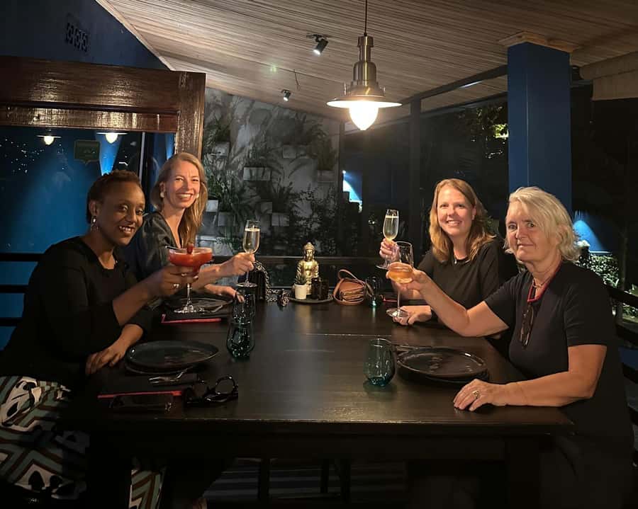 Discover Kigali's Nightlife with Aline - Starting the night at Tania’s Restaurant in Gishushu