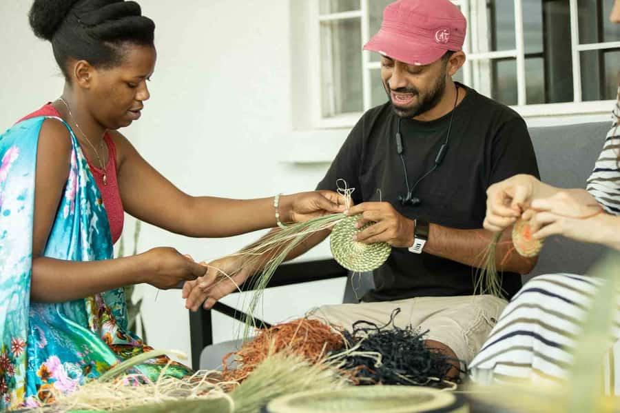 Kigali: Traditional Basket Weaving in a Garden - Finding the rhythm of Rwandan weaving