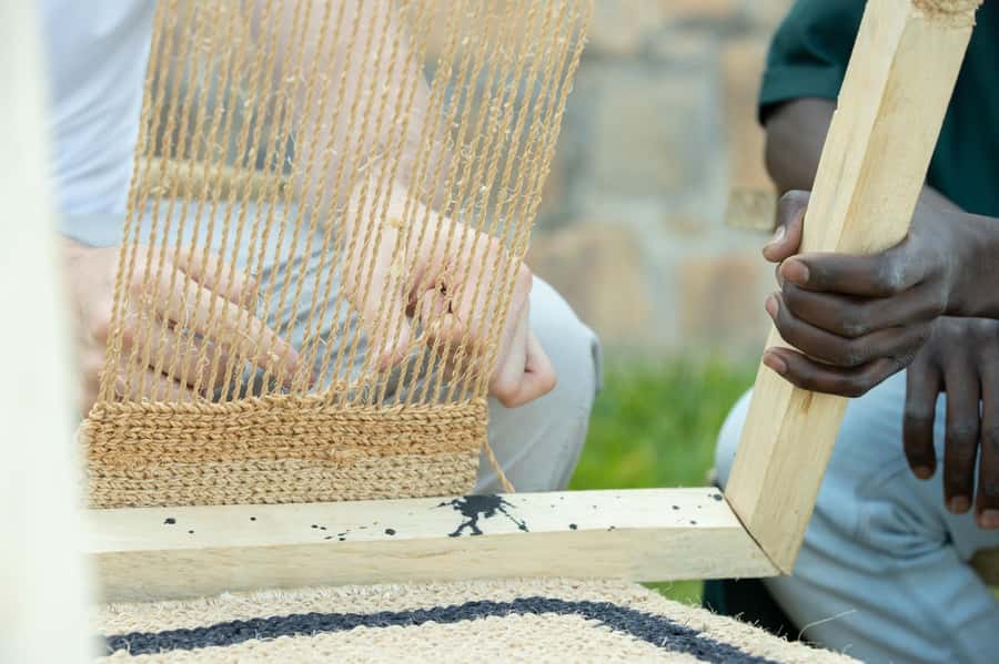 Kigali: Traditional Carpet Weaving (Ikirago) + amazing views - A closer look at the studio and finished designs