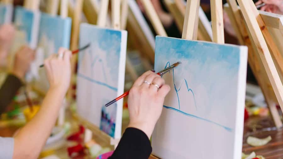 Painting with Delicious Coffee - Moving from paper to canvas